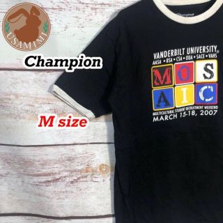 チャンピオン(Champion)の【希少】 チャンピオン リンガーTシャツ ヴァンダービルト大学 両面プリントM(Tシャツ/カットソー(半袖/袖なし))