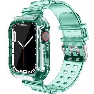 Apple Watch クリア 透明 スケルトン ベルト 42/44mm g(その他)