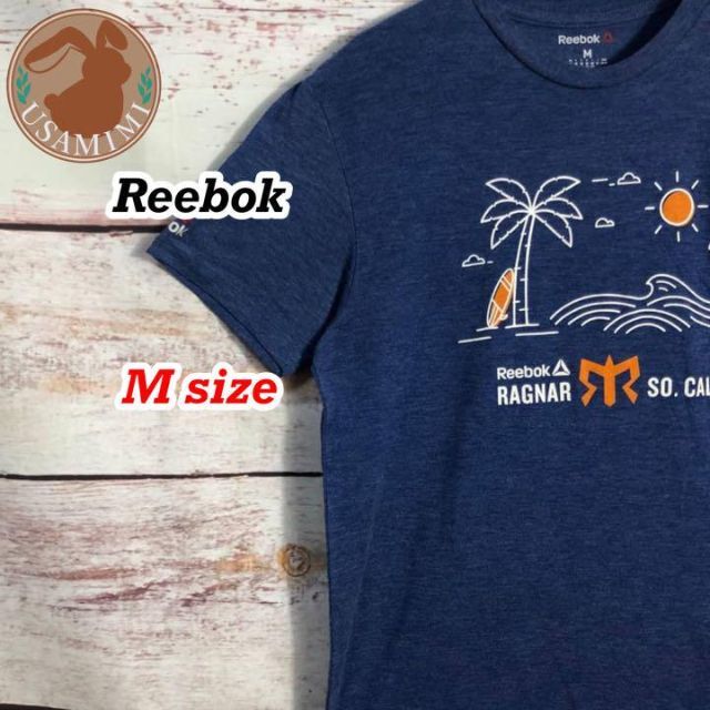 Reebok(リーボック)の輸入古着 Reebok バケーション 両面プリント Mサイズ メンズのトップス(Tシャツ/カットソー(半袖/袖なし))の商品写真