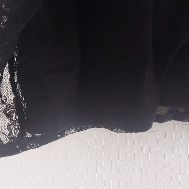 INGNI(イング)の【INGNI 】イング　ブラック　レースプルオーバー　半袖　M　黒 レディースのトップス(Tシャツ(半袖/袖なし))の商品写真