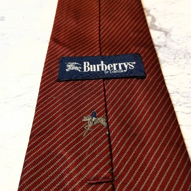 BURBERRY(バーバリー)の美品 バーバリーズ ハイブランドネクタイ ホースロゴ 刺繍 シルク ビジネス メンズのファッション小物(ネクタイ)の商品写真
