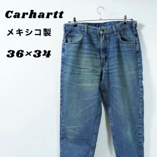 カーハート(carhartt)のカーハート　デニムパンツ　メキシコ製　36×34 テーパード　青　ペインター(デニム/ジーンズ)