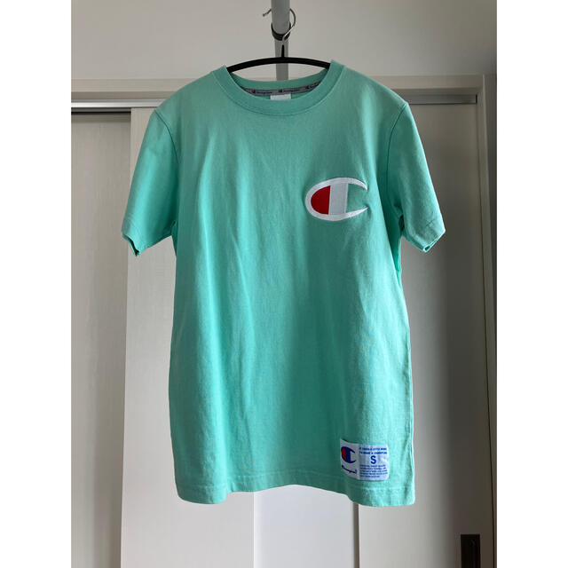 Champion(チャンピオン)のChampion Tシャツ L 半袖 ライトグリーン ロゴ 刺繍 チャンピオン メンズのトップス(Tシャツ/カットソー(半袖/袖なし))の商品写真