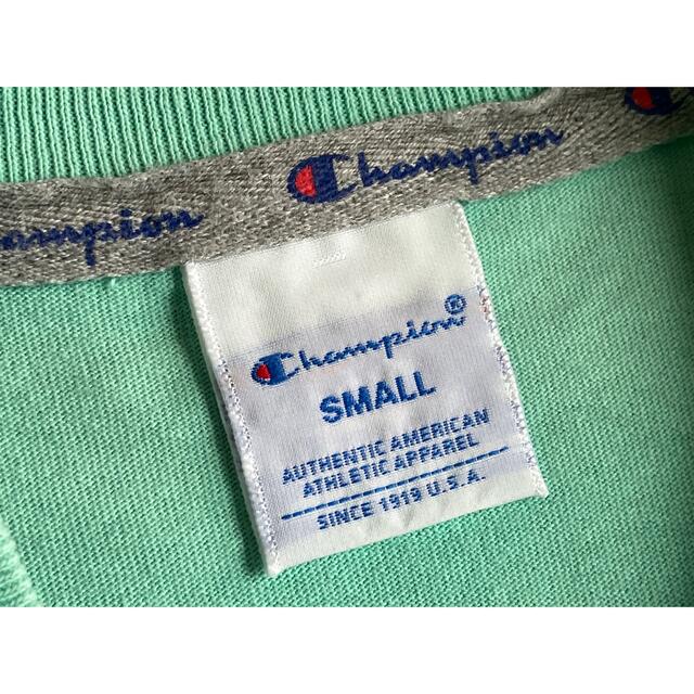 Champion(チャンピオン)のChampion Tシャツ L 半袖 ライトグリーン ロゴ 刺繍 チャンピオン メンズのトップス(Tシャツ/カットソー(半袖/袖なし))の商品写真