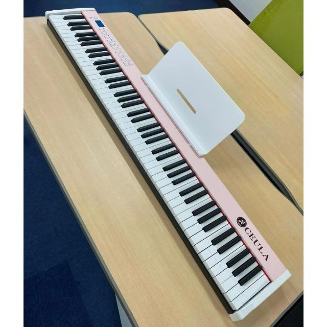 値下げ中】電子ピアノ 88鍵盤ピンク キーボード ピアノ 人気 スリム