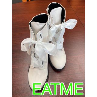 イートミー(EATME)のEATME ワイドリボンレースアップショートブーツ(ブーツ)