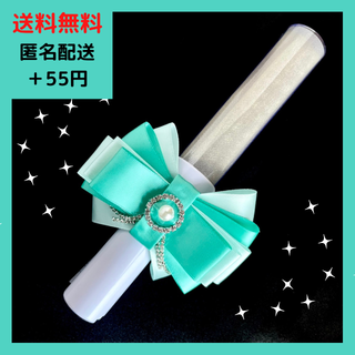 208キンブレリボン  ペンライトリボン うちわリボン ♬グリーン(アイドルグッズ)