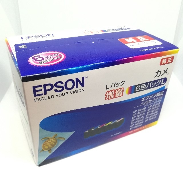 EPSON(エプソン)の新品未使用☆送料込み♪ エプソン純正 インク『カメ』6色パックL 増量タイプ スマホ/家電/カメラのPC/タブレット(PC周辺機器)の商品写真