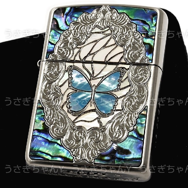 zippo☆アーマー☆限定☆両面 蝶&薔薇☆シェルインレイBL☆ジッポ ライター zippo☆アーマー☆限定☆両面 蝶&薔薇☆シェルインレイBL☆ジッポ ライター