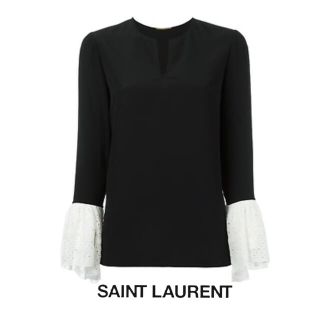 サンローラン(Saint Laurent)の新品　サンローラン　レースブラウス(シャツ/ブラウス(長袖/七分))