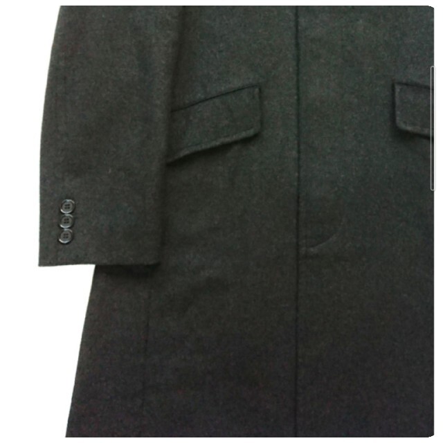 TAKEO KIKUCHI(タケオキクチ)のタケオキクチ 日本製 高級カシミア混紡ウール比翼ステンカラーコート 2(M) メンズのジャケット/アウター(チェスターコート)の商品写真
