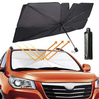 簡単折りたたみ式✨車用 サンシェード 傘型日よけ UV 紫外線カット 遮光 遮熱(車内アクセサリ)