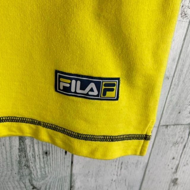 FILA(フィラ)の90's FILA フィラ ビックロゴ刺繍　ハーフジップ　半袖トレーナー メンズのトップス(スウェット)の商品写真