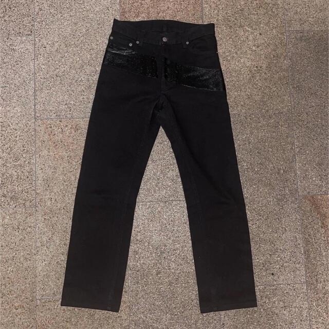 helmut lang  black painted line pant 美品 www.wirtschaftlicher