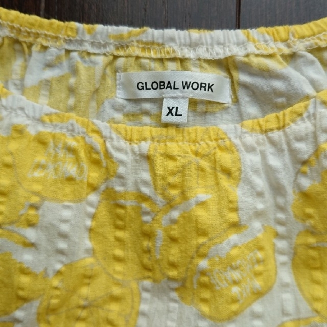 GLOBAL WORK(グローバルワーク)のレモン柄のノースリーブ キッズ/ベビー/マタニティのキッズ服女の子用(90cm~)(Tシャツ/カットソー)の商品写真