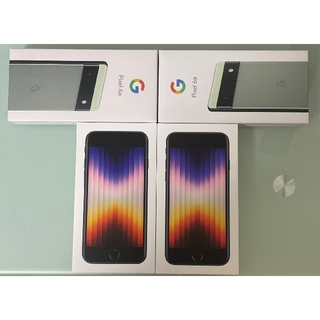 Google Pixel - 【未開封4台】iPhone SE3 128G 黒、Pixel 6a  Sage