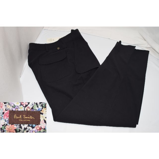 新品☆Paul Smith コレクション ワイド スラックス☆黒色☆Lサイズ 新品☆Paul Smith コレクション ワイド スラックス☆黒色☆Lサイズ
