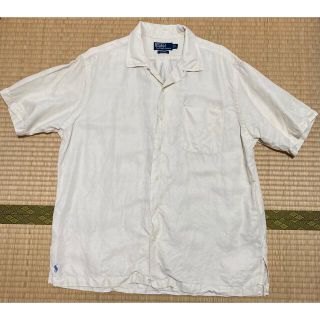 ラルフローレン(Ralph Lauren)のラルフローレン オープンカラー シャツシルクリネン L(シャツ)