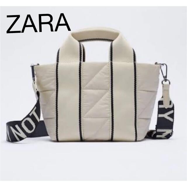 ZARA(ザラ)のZARA テキストクロスボディバッグ ホワイト レディースのバッグ(ショルダーバッグ)の商品写真