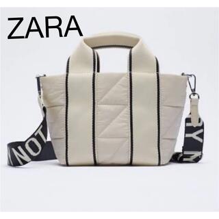 ZARA - ZARA テキストクロスボディバッグ ホワイト