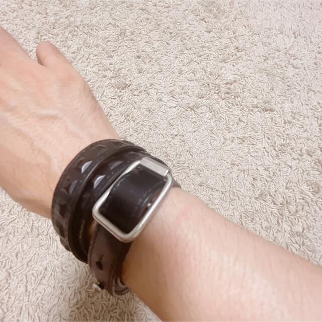 レア物!バレンシアガ balenciaga レザー3連ブレスレット | www