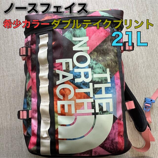 美品　THE NORTH FACE ヒューズボックス　ダブルテイクプリント　21