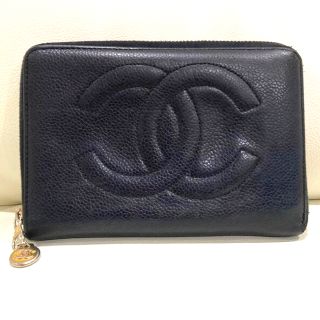 シャネル(CHANEL)のCHANEL ヴィンテージ　キャビアスキン  財布　ラウンドファスナー　クラッチ(財布)