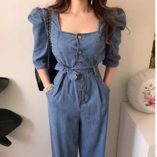 エピヌ(épine)のdenim puff overall(オールインワン)