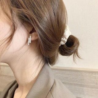 アーカー(AHKAH)のpearl & zirconia bar pierce s925 post(ピアス)