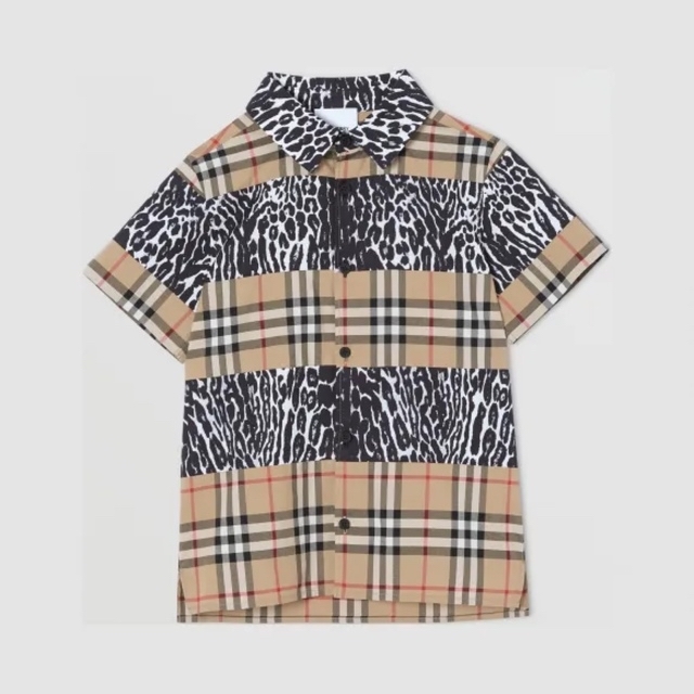 BURBERRY(バーバリー)のバーバリー ショートスリーブ ヴィンテージチェック＆レオパードプリント シャツ レディースのトップス(Tシャツ(半袖/袖なし))の商品写真