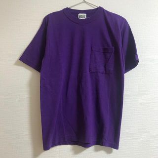 ヴィンテージ  70s ポケットTシャツ　ポケT 無地T 古着　アメリカ製(Tシャツ/カットソー(半袖/袖なし))