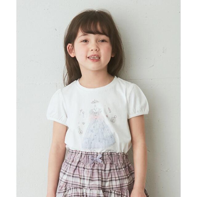 anyFAM(エニィファム)のany FAM KIDS 120㎝ プリンセス 半袖Ｔシャツ　ホワイト キッズ/ベビー/マタニティのキッズ服女の子用(90cm~)(Tシャツ/カットソー)の商品写真