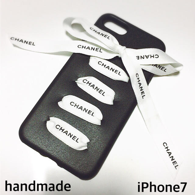 CHANEL リボン ハンドメイド iPhoneケースの通販 by ゆみちょん's shop｜ラクマ