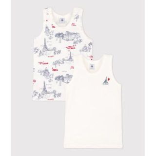 プチバトー(PETIT BATEAU)のnojiriko様専用プチバトー 6a タンクトップ２枚組 paris柄(Tシャツ/カットソー)