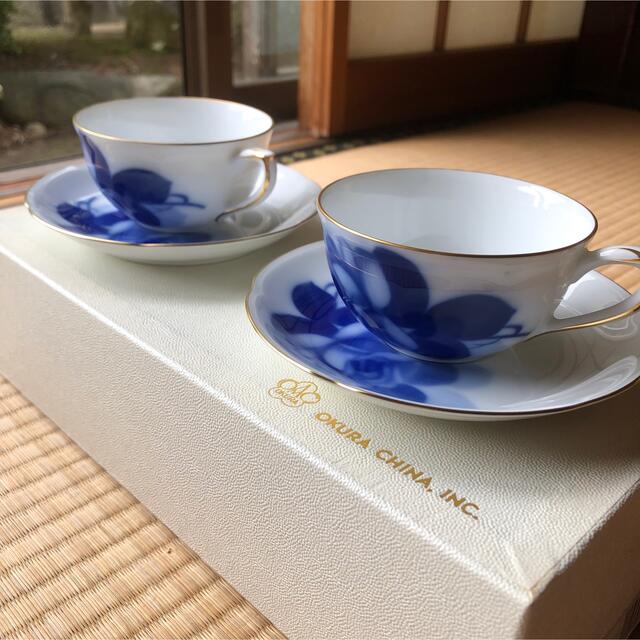 B610】未使用品☆OKURA 大倉陶園 コーヒーカップ＆ソーサー ペアセット