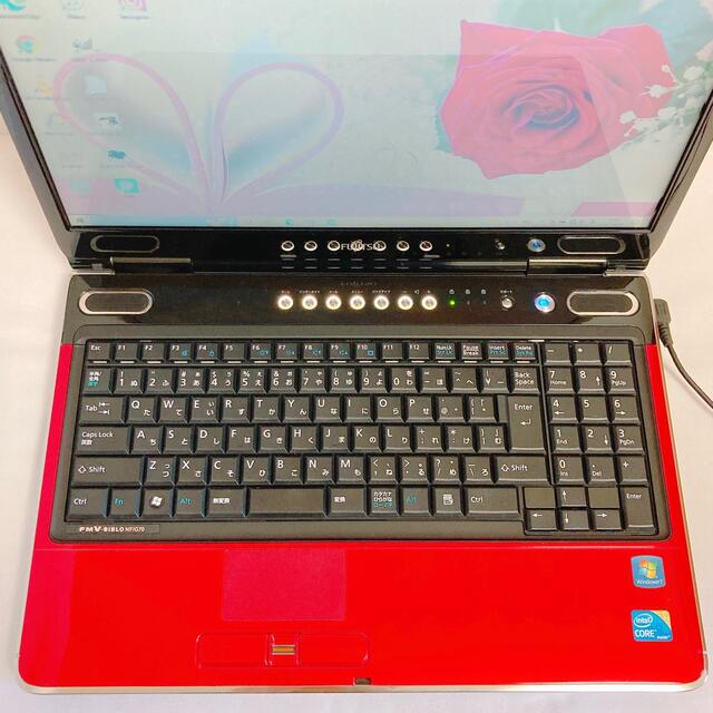 ✨自分だけの1台✨】簡単初期設定済赤ノートパソコン⭐️Core i5