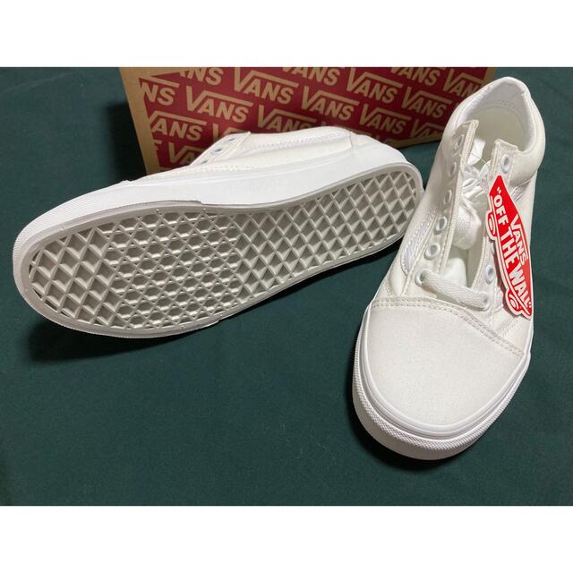 VANS Old Skool True White 23 オールドスクール 5