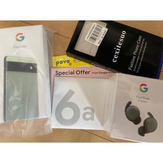 グーグル(Google)の【新品未使用品】pixel6a＋pixel Buds Aシリーズ＋本体ケース他(スマートフォン本体)