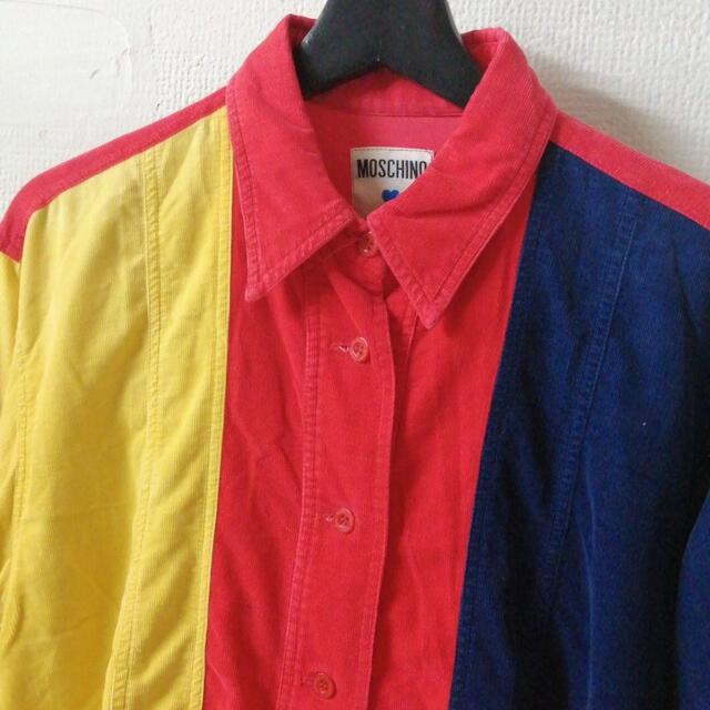 レディースvintage moschino coduroy shirt ap