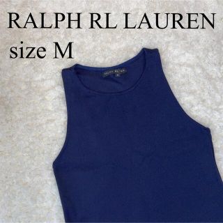 ラルフローレン(Ralph Lauren)の✨RLラルフローレン✨ワンピース✨ノースリーブ✨ネイビー✨サイズM✨(ひざ丈ワンピース)