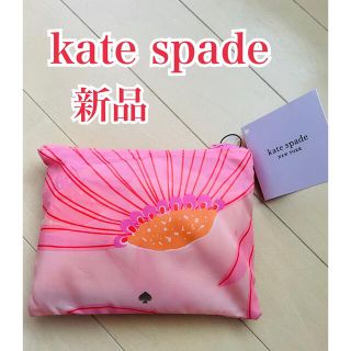 ケイトスペードニューヨーク(kate spade new york)の新品　ケイトスペードkatespadeエコバッグ　フラワー　ピンク(エコバッグ)