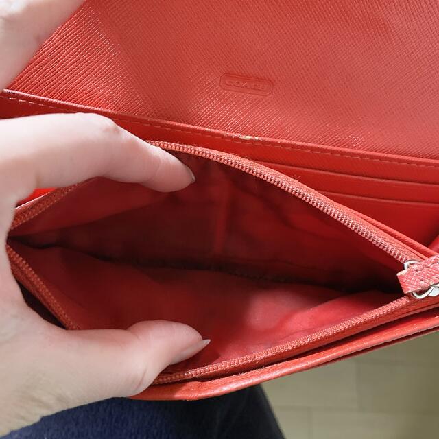 COACH♡コーチ シンプル 赤 二つ折り財布