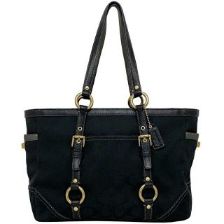 COACH トートバッグ シグネチャーポーチ ショルダー 保存状態良好☆ ディノベーショ 20J001EX/20B002EX ※サイズはコメント下さい Gジャン/デニムジャケット