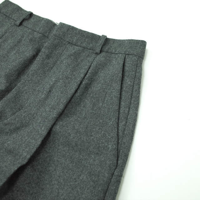 HED MAYNER ヘドメイナー 21AW ELONGATED CUFF TROUSERS 1プリーツワイドトラウザーズ P44_GRY/FLN XS GREY FLANNEL パンツ スラックス ボトムス【新古品】【中古】【HED MAYNER】 メンズのパンツ(スラックス)の商品写真