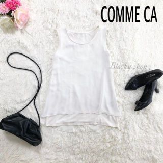 コムサイズム(COMME CA ISM)の【未使用】COMME CA バックデザイン ノースリーブ レイヤード シアー(シャツ/ブラウス(半袖/袖なし))