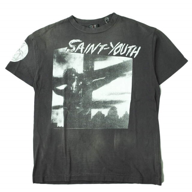 約555cm着丈SAINT MICHAEL セントマイケル 22SS 日本製 SS TEE MX6 グラフィックTシャツ SM-S22-0000-004 L BLACK 半袖 SAINT Mxxxxxx トップス【新古品】【SAINT MICHAEL】