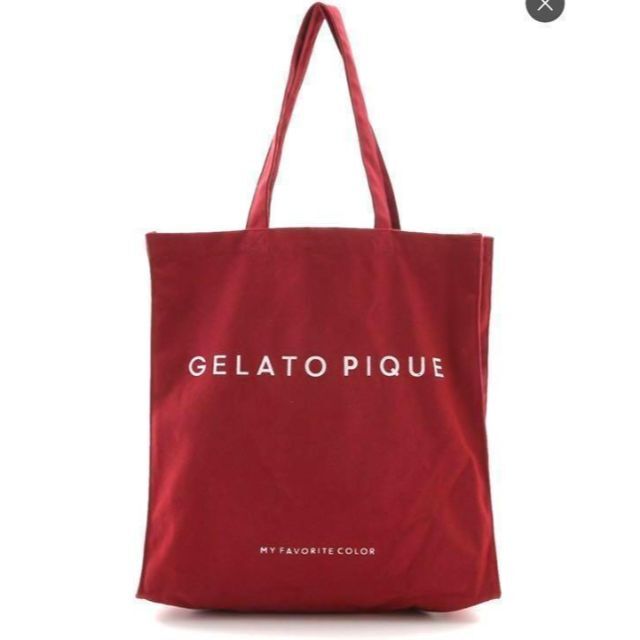 gelato pique(ジェラートピケ)の【新品】gelato pique ジェラートピケ ホビートートバッグ*レッド レディースのバッグ(トートバッグ)の商品写真