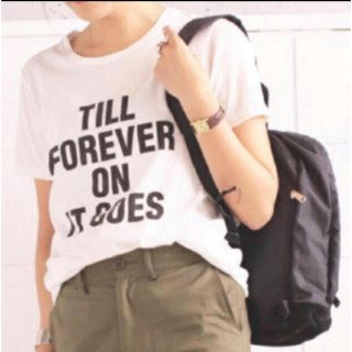 トゥデイフル(TODAYFUL)のTODAYFUL ベーシックロゴTシャツ メッセージ 春夏 半袖 白 ホワイト(Tシャツ(半袖/袖なし))