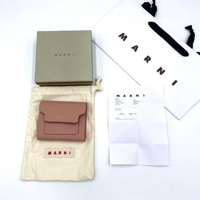 大人気☆完売カラー】MARNI TRUNK三つ折財布 ギフトレシート付 新品