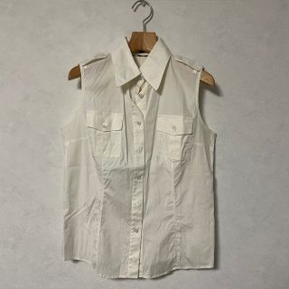 バーバリー(BURBERRY)のBURBERRY LONDON ノースリーブシャツ 38(シャツ/ブラウス(半袖/袖なし))